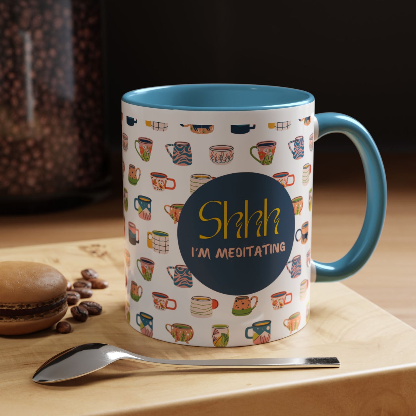 Shhh I'm Meditating - Accent Coffee Mug (11, 15oz)