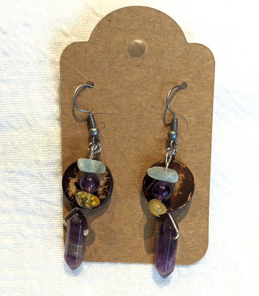 Amethyst Cairn Earrings