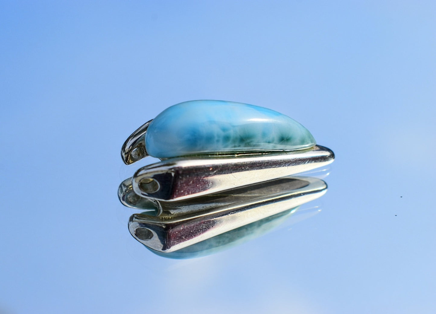 Larimar Silver Pendant