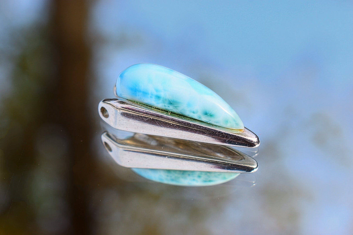 Larimar Silver Pendant