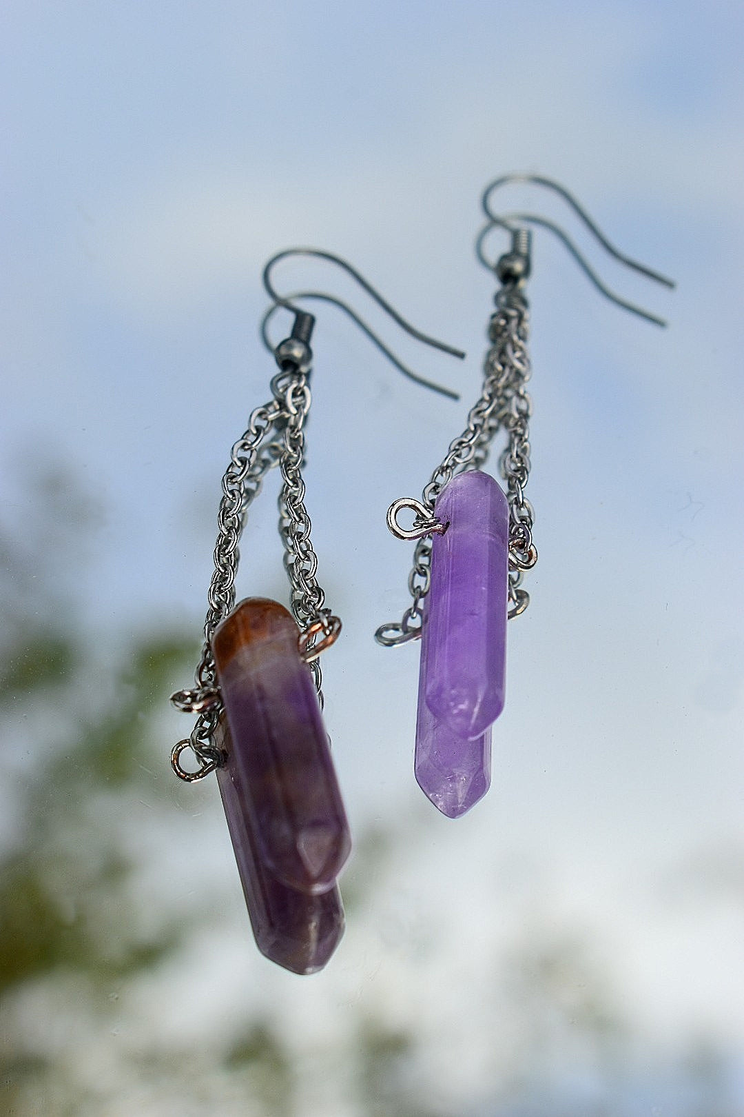 Amethyst Swing Earrings